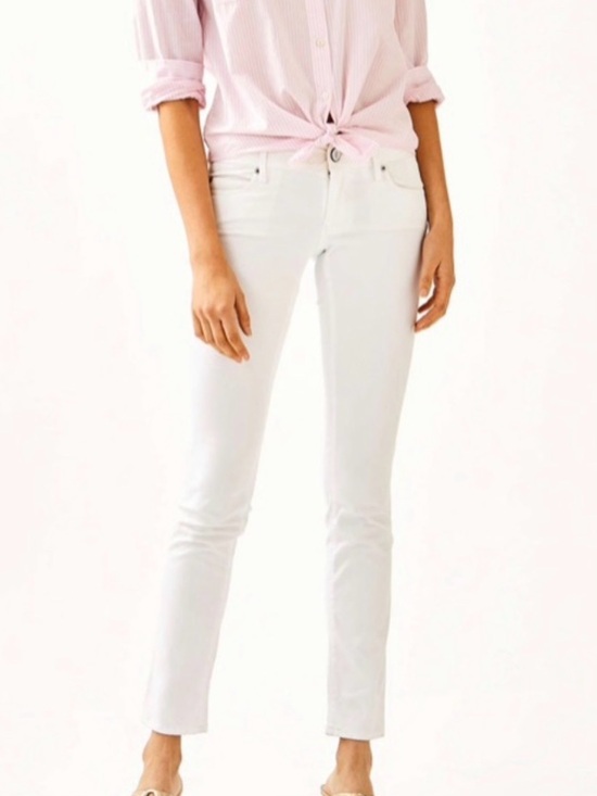 Lilly Pulitzer Denim - Lilly Pulitzer Worth Straight Jean Size 8 waist 17’ Inseam 30’